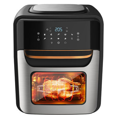 स्टेनलेस स्टील 1800W एयर फ्रायर 12 L 14L 24L डिजिटल कंट्रोल पैनल स्टीमिंग एयर फ्रायर ओवन