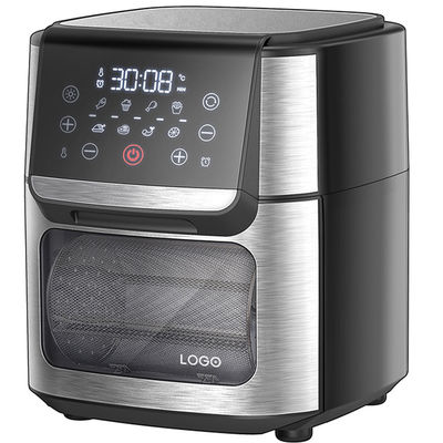 स्टेनलेस स्टील 1800W एयर फ्रायर 12 L 14L 24L डिजिटल कंट्रोल पैनल स्टीमिंग एयर फ्रायर ओवन