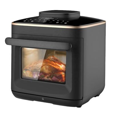 स्टेनलेस स्टील 1800W एयर फ्रायर 12 L 14L 24L डिजिटल कंट्रोल पैनल स्टीमिंग एयर फ्रायर ओवन