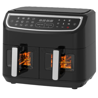 डबल बास्केट तेल मुक्त स्मार्ट डबल एयर फ्रायर 9L डिजिटल 2400W