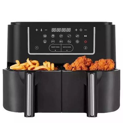 डबल बास्केट तेल मुक्त स्मार्ट डबल एयर फ्रायर 9L डिजिटल 2400W