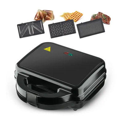 4 3 में 1 मिनी वेफल्स सैंडविच निर्माता नाश्ता टोस्टर 850W