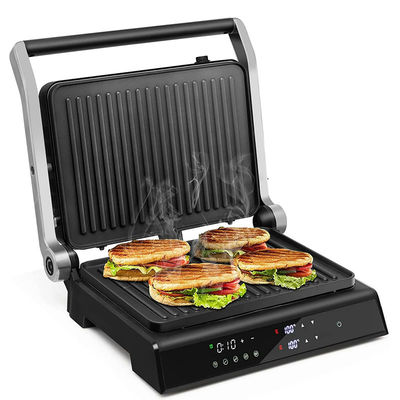 डिटेचेबल 4 स्लाइस इनडोर BBQ ग्रिल पैनिनी प्रेस के साथ बटन कंट्रोल