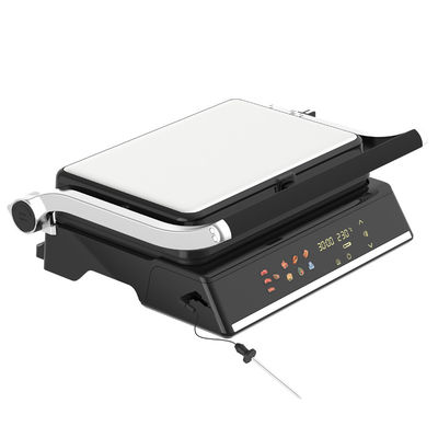 इलेक्ट्रिक डिजिटल संपर्क BBQ धूम्रपान रहित ग्रिल होम कुकिंग उपकरण डिटेचेबल 6 स्लाइस पैनीनी मेकर के साथ जांच का पता लगाने