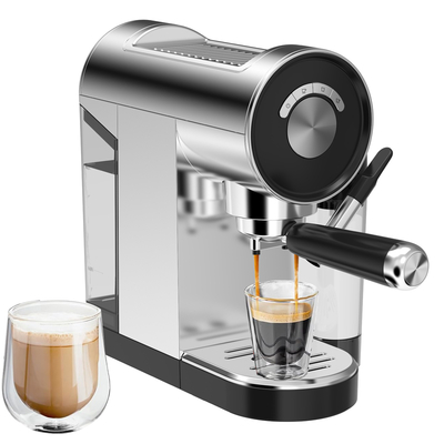 Abbolife Powerful 20Bar Electric Espresso Cappuccino Latte Coffee Maker Stainless Steel Manual for Hotel & Household Use