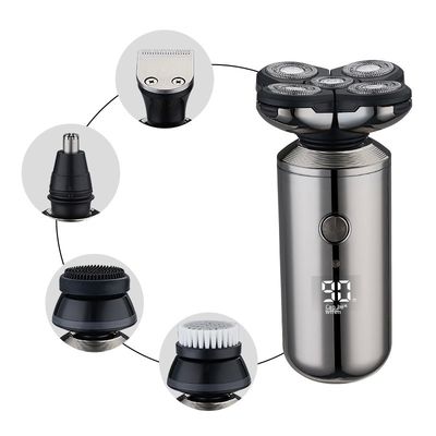 ANBOLIFE स्मार्ट फाइव-ब्लेड रिचार्जेबल इलेक्ट्रिक रेजर डिजिटल डिस्प्ले के साथ यूएसबी संचालित और पुरुषों के लिए मुफ्त स्पेयर पार्ट्स