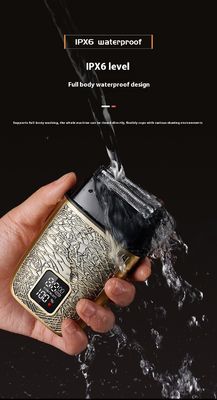 500 एमएएच बैटरी स्टेनलेस स्टील ब्लेड और पूर्ण शरीर धोने के साथ पेशेवर पुरुषों के इलेक्ट्रिक शेवर