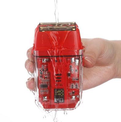 600 एमएएच ली-आयन बैटरी 1.5 घंटे चार्जिंग समय और IPX4 पुरुषों के चेहरे और शरीर के उपयोग के लिए वाटरप्रूफ के साथ पेशेवर इलेक्ट्रिक शेवर