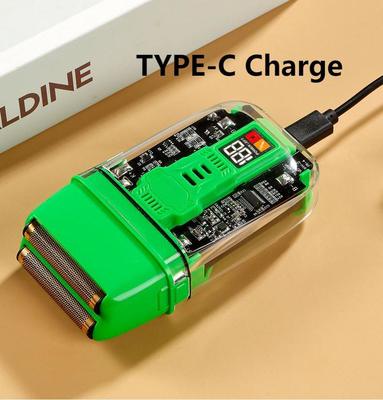 600 एमएएच ली-आयन बैटरी 1.5 घंटे चार्जिंग समय और IPX4 पुरुषों के चेहरे और शरीर के उपयोग के लिए वाटरप्रूफ के साथ पेशेवर इलेक्ट्रिक शेवर