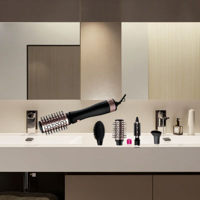 1200W पावर हेयर ड्रायर ब्रश 3 तापमान स्तरों और 220 ~ 240V वोल्टेज के साथ आसान हेयर स्टाइलिंग के लिए