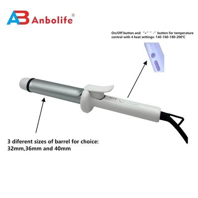 एलईडी डिस्प्ले और सभी प्रकार के बालों के लिए 4 तापमान स्तरों के साथ दोहरी आयन थेरेपी हेयर कर्लर