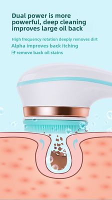 पूर्ण स्वचालित रिचार्जेबल इलेक्ट्रिक बाथ ब्रश लंबे हैंडल के साथ सिलिकॉन बॉडी मालिश स्क्रबर