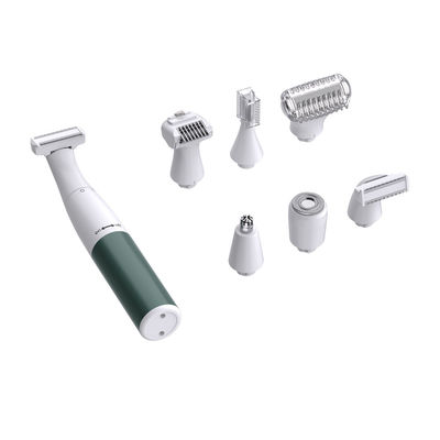 6 में 1 बहुआयामी महिला रेजर एपिलेटर सेट 1200mAh बैटरी स्टेनलेस स्टील ब्लेड और मुफ्त स्पेयर पार्ट्स के साथ