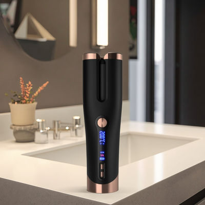 4 तापमान सेटिंग्स और सभी प्रकार के बालों के लिए तेजी से हीटिंग के साथ वायरलेस सिरेमिक ऑटो हेयर कर्लर