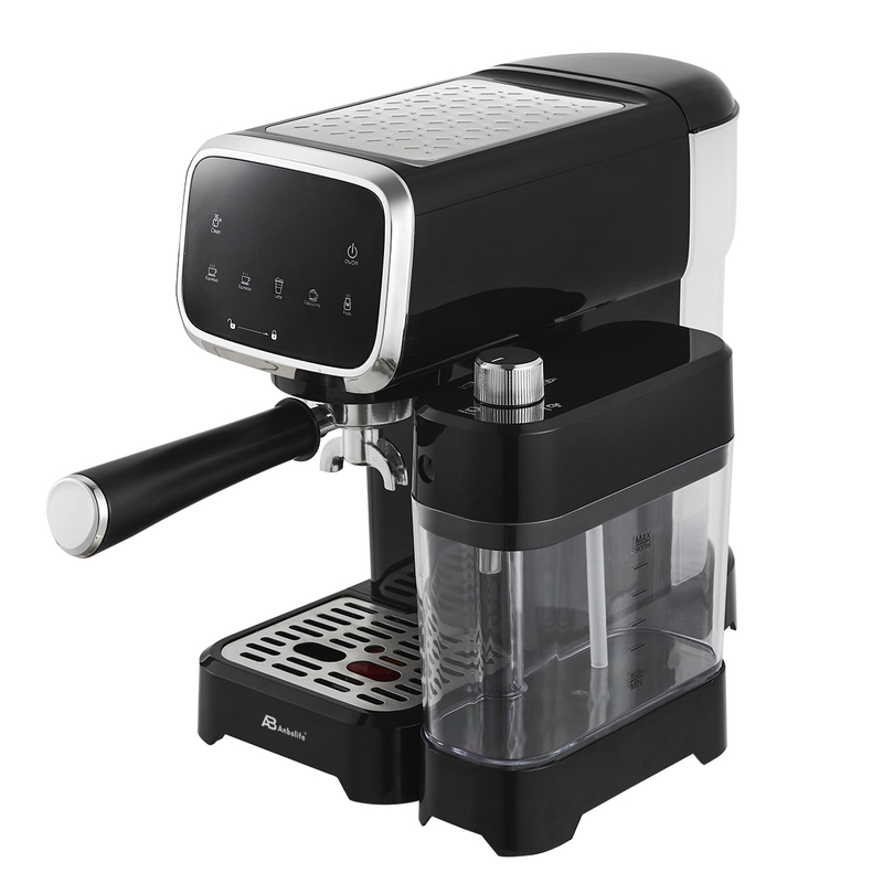 Anbo Plastic Housing Digital Professional Expresso Coffee Machine Multifunctional Latte Flat White Cappuccino Cafetera Expreso