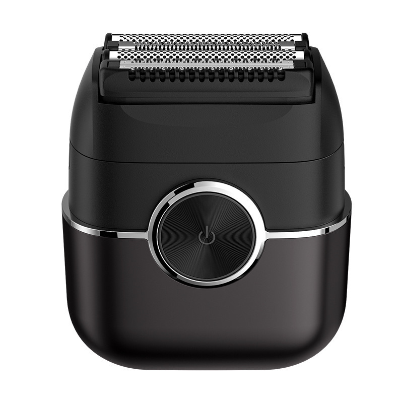 पुरुषों के लिए पोर्टेबल मिनी इलेक्ट्रिक शेवर, 4-ब्लेड मैग्नेटिक फ्लोटिंग सिस्टम और 300mAh बैटरी द्वारा संचालित 100 मिनट का कार्य समय