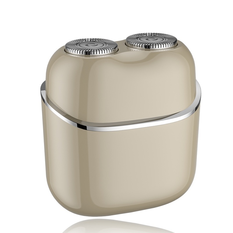 पोर्टेबल मिनी डुअल-हेड इलेक्ट्रिक शेवर पूरी तरह से धोने योग्य, पुरुषों के लिए चुंबकीय फ्लोटिंग डिज़ाइन के साथ